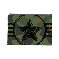 Military Camouflage Design Cosmetic Bag (large) by Vaneshart