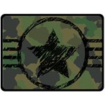 Military Camouflage Design Double Sided Fleece Blanket (Large)  80 x60  Blanket Front