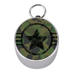 Military Camouflage Design Mini Silver Compasses by Vaneshart