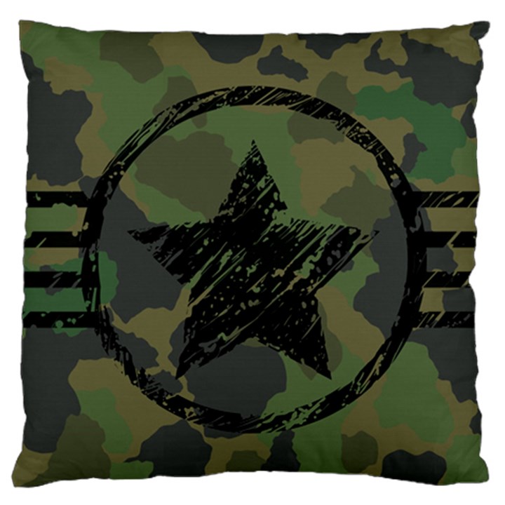 Military Camouflage Design Standard Flano Cushion Case (One Side)