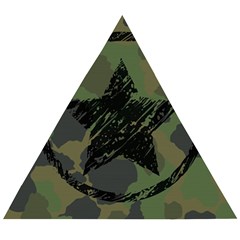 Military Camouflage Design Wooden Puzzle Triangle