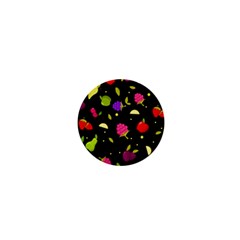 Vector Seamless Summer Fruits Pattern Colorful Cartoon Background 1  Mini Buttons by Vaneshart