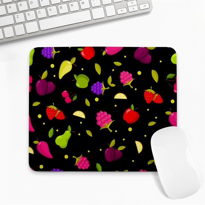 Vector Seamless Summer Fruits Pattern Colorful Cartoon Background Large Mousepads