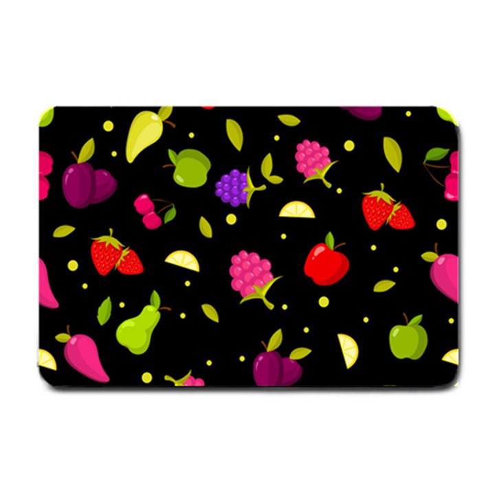 Vector Seamless Summer Fruits Pattern Colorful Cartoon Background Small Doormat 