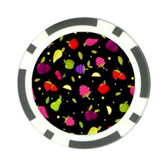 Vector Seamless Summer Fruits Pattern Colorful Cartoon Background Poker Chip Card Guard by Vaneshart