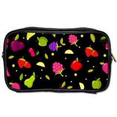 Vector Seamless Summer Fruits Pattern Colorful Cartoon Background Toiletries Bag (two Sides) by Vaneshart