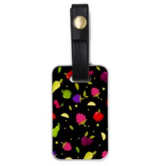 Vector Seamless Summer Fruits Pattern Colorful Cartoon Background Luggage Tag (one Side) by Vaneshart