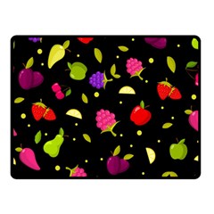 Vector Seamless Summer Fruits Pattern Colorful Cartoon Background Double Sided Fleece Blanket (small)  by Vaneshart