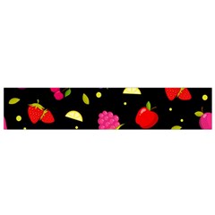 Vector Seamless Summer Fruits Pattern Colorful Cartoon Background Small Flano Scarf by Vaneshart