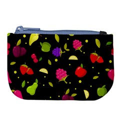 Vector Seamless Summer Fruits Pattern Colorful Cartoon Background Large Coin Purse by Vaneshart