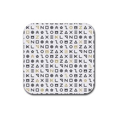 Memphis Seamless Patterns Rubber Coaster (square)  by Vaneshart