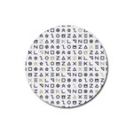 Memphis Seamless Patterns Rubber Coaster (Round)  Front