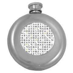 Memphis Seamless Patterns Round Hip Flask (5 Oz) by Vaneshart