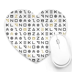 Memphis Seamless Patterns Heart Mousepads by Vaneshart