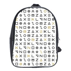 Memphis Seamless Patterns School Bag (large) by Vaneshart