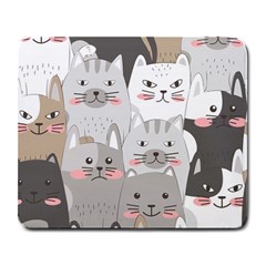 Hand Draw Cats Seamless Pattern Large Mousepads