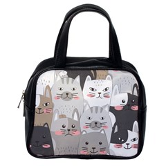 Hand Draw Cats Seamless Pattern Classic Handbag (one Side) by Vaneshart