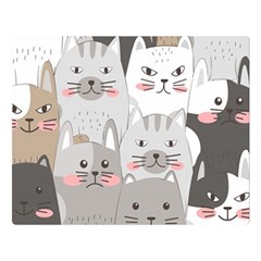 Hand Draw Cats Seamless Pattern Double Sided Flano Blanket (large)  by Vaneshart