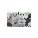 Hand Draw Cats Seamless Pattern Cosmetic Bag (XS) Back