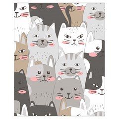 Hand Draw Cats Seamless Pattern Drawstring Bag (small) by Vaneshart