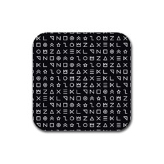 Memphis Seamless Patterns Rubber Coaster (square) 