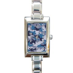 Military Seamless Pattern Rectangle Italian Charm Watch by Vaneshart