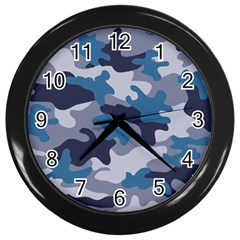 Military Seamless Pattern Wall Clock (black) by Vaneshart