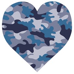 Military Seamless Pattern Wooden Puzzle Heart by Vaneshart