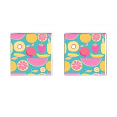 Seamless Pattern With Fruit Vector Illustrations Gift Wrap Design Cufflinks (square) by Vaneshart