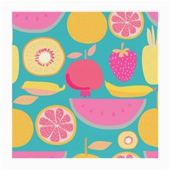 Seamless Pattern With Fruit Vector Illustrations Gift Wrap Design Medium Glasses Cloth (2 Sides) by Vaneshart