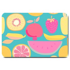 Seamless Pattern With Fruit Vector Illustrations Gift Wrap Design Large Doormat  by Vaneshart