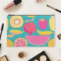 Seamless Pattern With Fruit Vector Illustrations Gift Wrap Design Cosmetic Bag (large) by Vaneshart