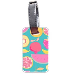 Seamless Pattern With Fruit Vector Illustrations Gift Wrap Design Luggage Tag (two Sides) by Vaneshart