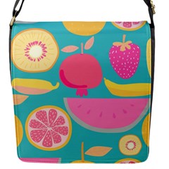 Seamless Pattern With Fruit Vector Illustrations Gift Wrap Design Flap Closure Messenger Bag (s) by Vaneshart