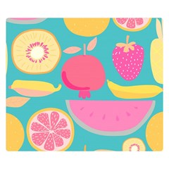 Seamless Pattern With Fruit Vector Illustrations Gift Wrap Design Double Sided Flano Blanket (small)  by Vaneshart