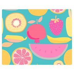 Seamless Pattern With Fruit Vector Illustrations Gift Wrap Design Double Sided Flano Blanket (medium)  by Vaneshart