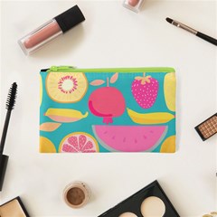 Seamless Pattern With Fruit Vector Illustrations Gift Wrap Design Cosmetic Bag (xs) by Vaneshart