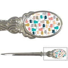 Cute Seamless Pattern Happy Kitty Kitten Cat Letter Opener by Vaneshart