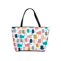 Cute Seamless Pattern Happy Kitty Kitten Cat Classic Shoulder Handbag by Vaneshart