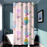 Cute Cat Coffee Cup Morning Times Seamless Pattern Shower Curtain 36  x 72  (Stall)  Curtain(36 X72 ) - 33.26 x66.24  Curtain(36 X72 )