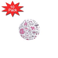 Set Kawaii Doodles 1  Mini Magnet (10 Pack)  by Vaneshart