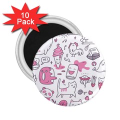 Set Kawaii Doodles 2 25  Magnets (10 Pack)  by Vaneshart