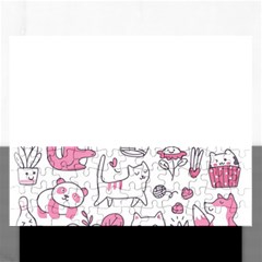 Set Kawaii Doodles Rectangular Jigsaw Puzzl by Vaneshart