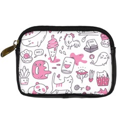 Set Kawaii Doodles Digital Camera Leather Case by Vaneshart