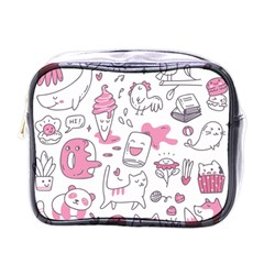 Set Kawaii Doodles Mini Toiletries Bag (one Side) by Vaneshart