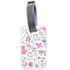 Set Kawaii Doodles Luggage Tag (two Sides) by Vaneshart