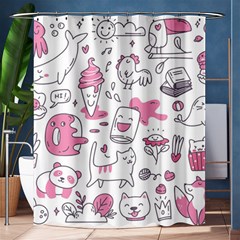 Set Kawaii Doodles Shower Curtain 60  X 72  (medium)  by Vaneshart