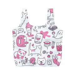 Set Kawaii Doodles Full Print Recycle Bag (m) by Vaneshart