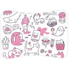 Set Kawaii Doodles Velour Seat Head Rest Cushion by Vaneshart