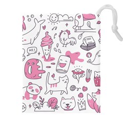 Set Kawaii Doodles Drawstring Pouch (5xl)